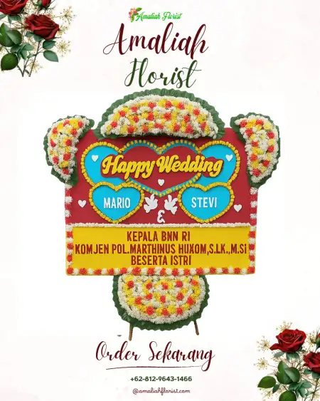Papan Bunga Pernikahan Gaya Baru Vii